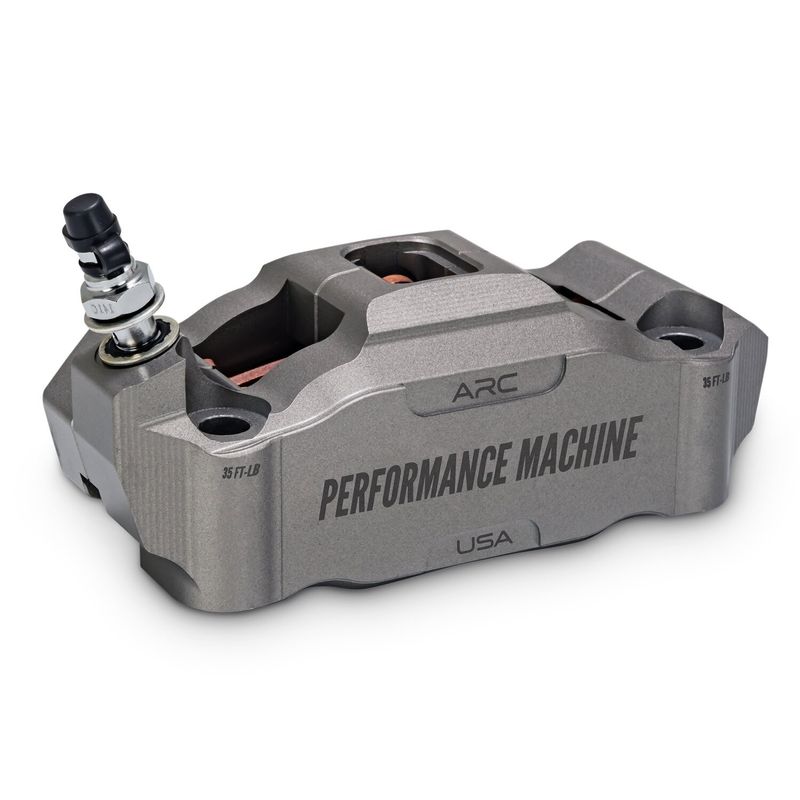 Bromsok fäste Performance Machine PM vänster gunmetal/grå