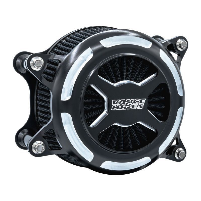 Luftfilter Vance & Hines VO2 Contrast svart Softail 25-26