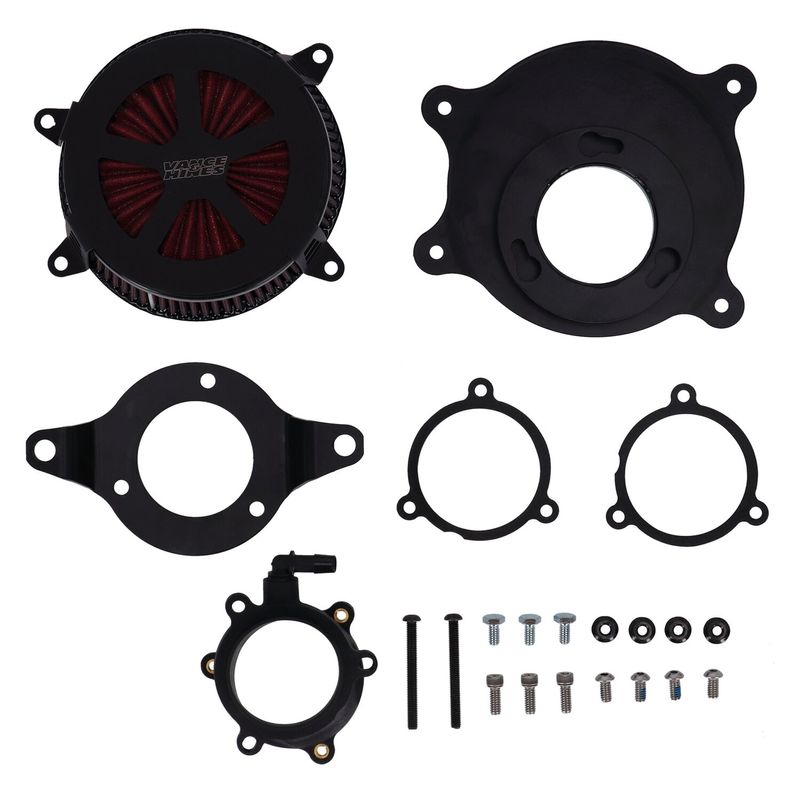 Luftfilter Vance & Hines VO2 Radiant V mattsvart Softail 25-26/Touring 24-26