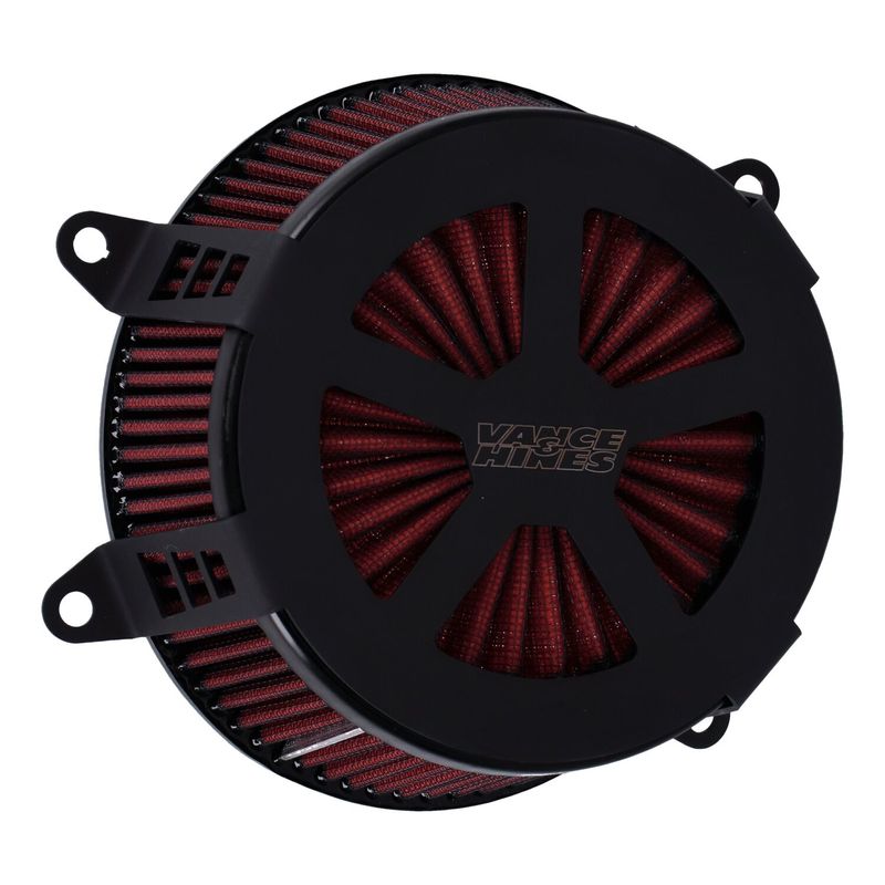 Luftfilter Vance & Hines VO2 Radiant V mattsvart Softail 25-26/Touring 24-26