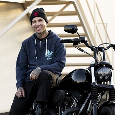 Mössa Biltwell Anvil svart röd