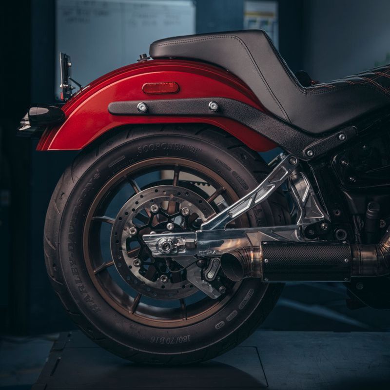 Svinggaffel Trask Performance billet aluminium Softail 'narrow tire models'