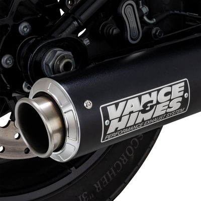 Slip-on ljuddämpare Vance & Hines Supersport struktursvart Softail with 2-1 headers 25-26
