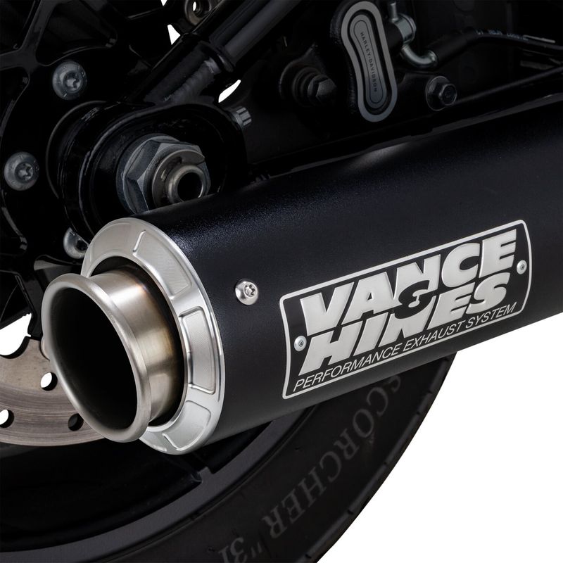 Slip-on ljuddämpare Vance & Hines Supersport struktursvart Softail with 2-1 headers 25-26
