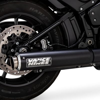 Slip-on ljuddämpare Vance & Hines Supersport struktursvart Softail with 2-1 headers 25-26