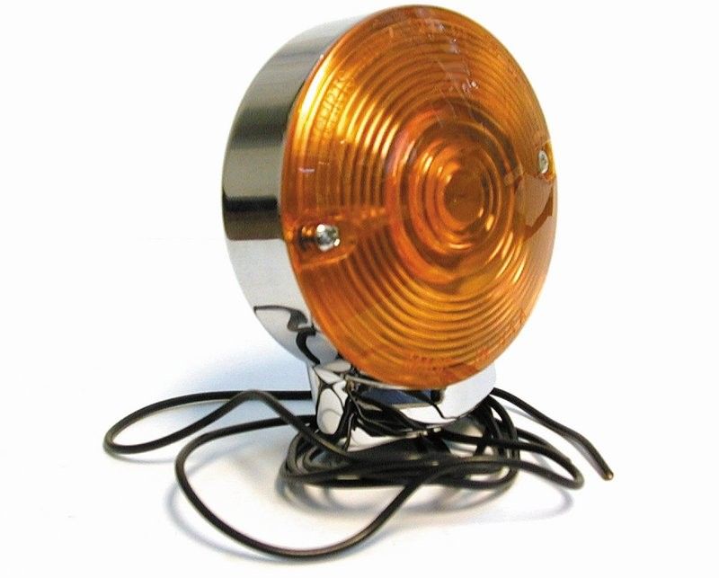 Blinkers fram MCS Amber krom FLT/Touring 86-15