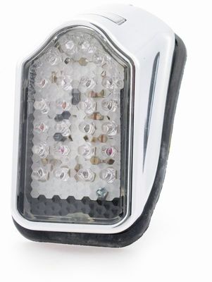 Tombstone mini-baklampa 5x8cm, LED 12V, E-märkt, kromat