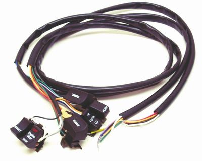 Strömbrytare kabel MCS svart Big Twin, XL Sportster 82-95