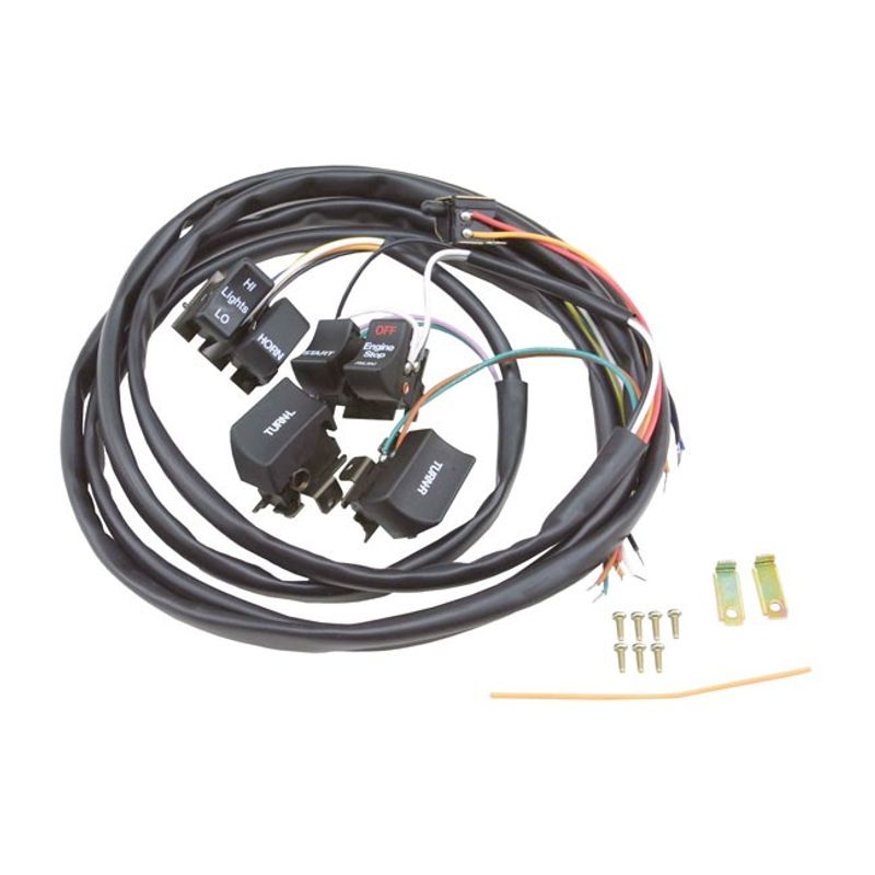 Strömbrytare kabel MCS svart Big Twin, XL Sportster 82-95