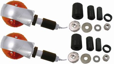 Blinkers i styret Bulls-eye fullstorlek MCS krom orange glas
