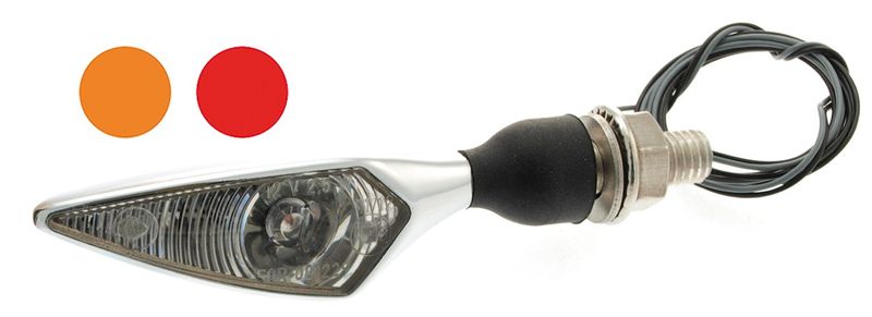 Kellermann Micro Rhomus DF Chrome, blink/bak&broms  E-märkt, vänster