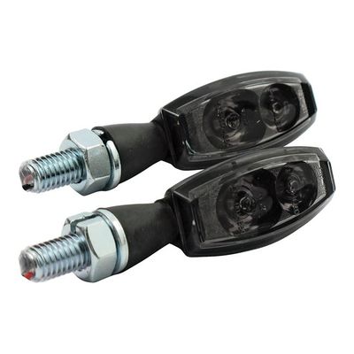 Highsider Blaze blinkers, led, E-märkt, svarta med rökfärgade glas