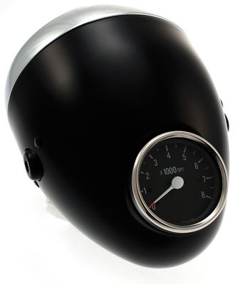 Strålkastare Daytona 5-3/4" svart krom
