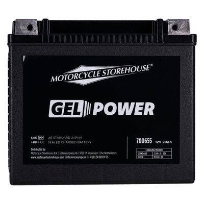 Batteri MCS Nano GEL 360CCA 12V 20Ah Harley Softail 97-26 m.fl.
