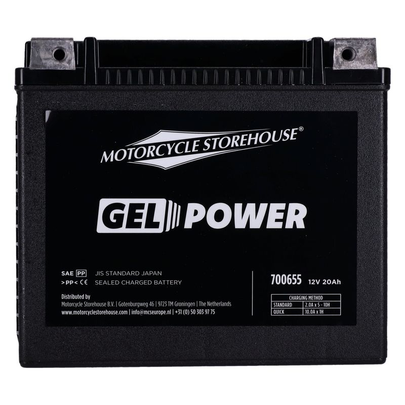 Batteri MCS Nano GEL 360CCA 12V 20Ah Harley Softail 97-26 m.fl.