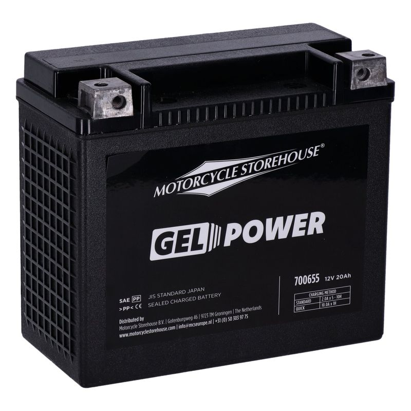 Batteri MCS Nano GEL 360CCA 12V 20Ah Harley Softail 97-26 m.fl.