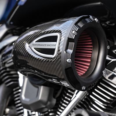 Luftfilter Performance Machine 0206-2163-SMB PM C4 kolfiber svart Softail 25-26