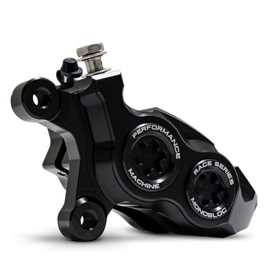 Bromsok fram Performance Machine PM 4 P Monobloc vänster Softail 15-26 svart