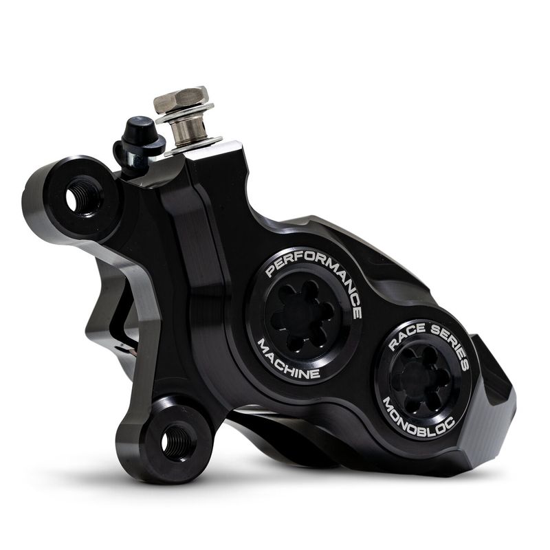 Bromsok fram Performance Machine PM 4 P Monobloc vänster Softail 15-26 svart