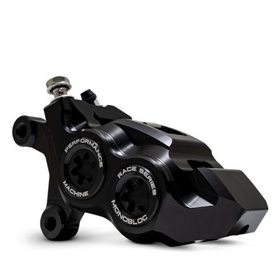 Bromsok fram Performance Machine PM 4 P Monobloc vänster Softail 15-26 svart