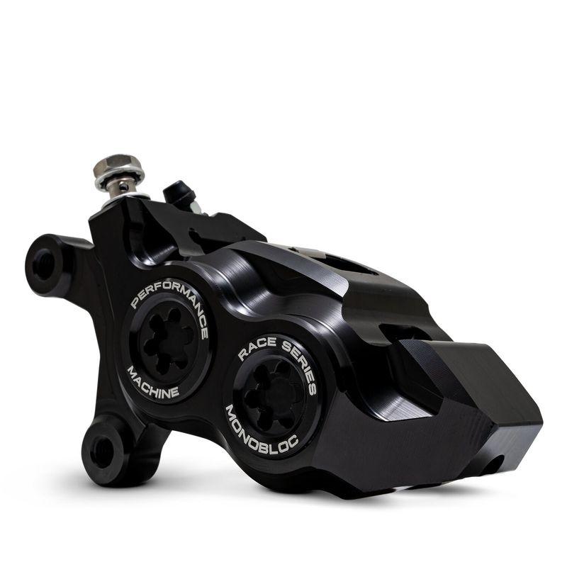 Bromsok fram Performance Machine PM 4 P Monobloc vänster Softail 15-26 svart