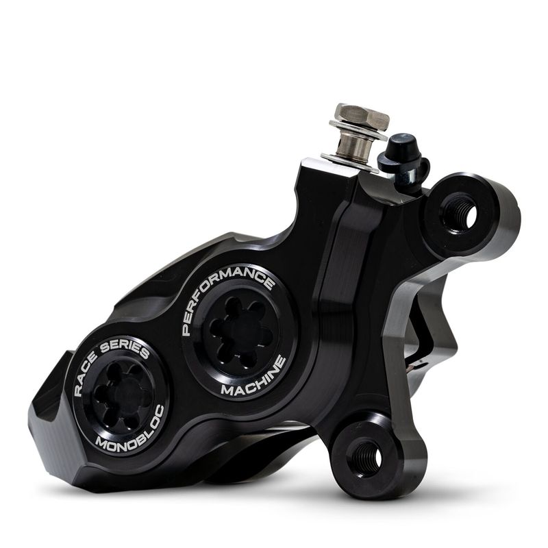 Bromsok fram Performance Machine PM 4 P Monobloc höger Softail 15-26 svart