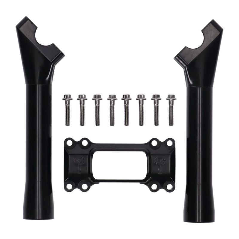 Risers Indian Larry Motorcycles M8 Softail Brawler 8" svart FXBB Street Bob 107 18-20