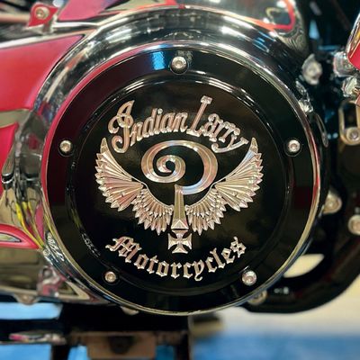 Derbylock Indian Larry Motorcycles blanksvart Touring 16-26
