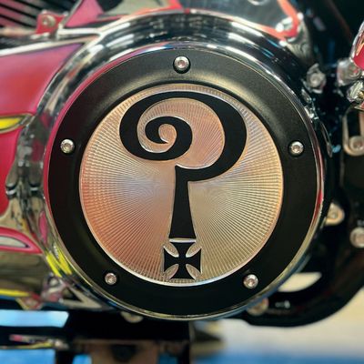 Derbylock Indian Larry Motorcycles Question Mark mattsvart klar Touring 16-26