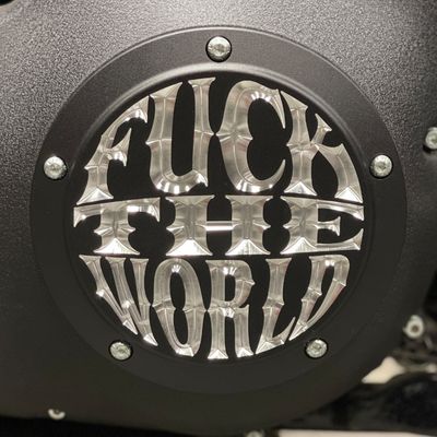Derbylock Indian Larry Motorcycles FTW mattsvart klar Dyna 99-17