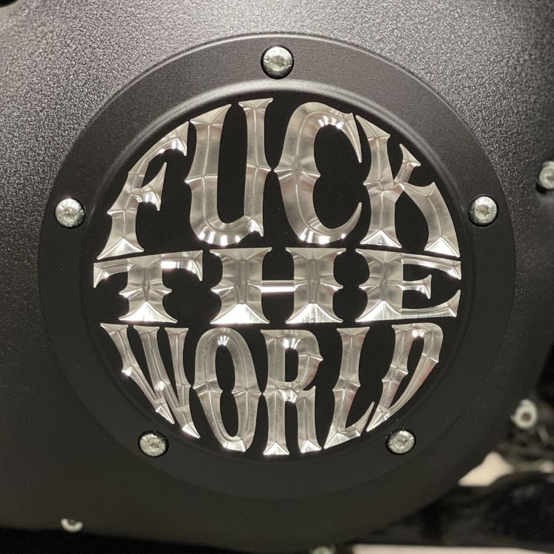 Derbylock Indian Larry Motorcycles FTW mattsvart klar Dyna 99-17