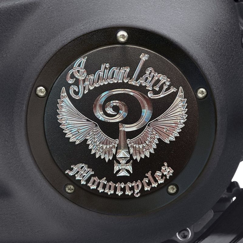 Derbylock Indian Larry Motorcycles mattsvart Softail 19-26
