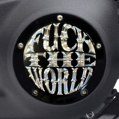 Derbylock Indian Larry Motorcycles FTW blanksvart klar Softail 19-26