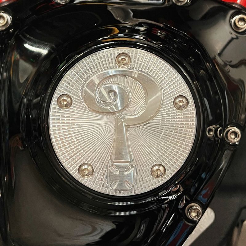 Kåpa Indian Larry Motorcycles Question Mark 5 polerad Twin Cam 99-17