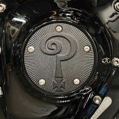 Kåpa Indian Larry Motorcycles Question Mark mattsvart Twin Cam 99-17
