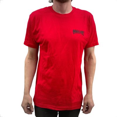 T-shirt Indian Larry Motorcycles Racer stl XL röd