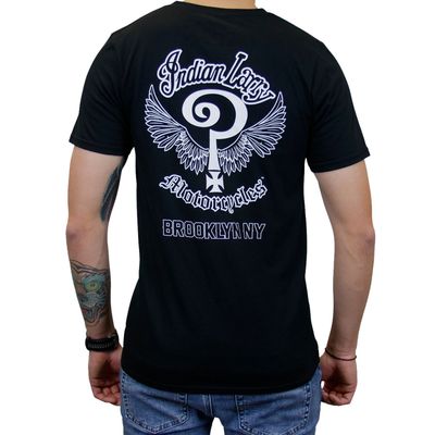 T-shirt Indian Larry Motorcycles John stl L svart
