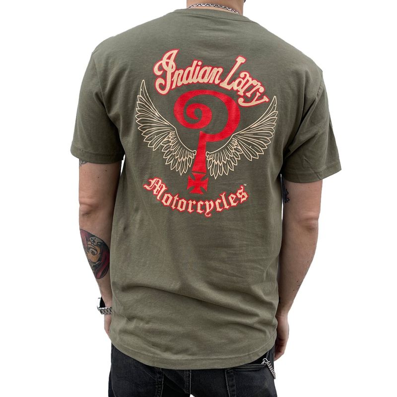 T-shirt Indian Larry Motorcycles stl XL grön