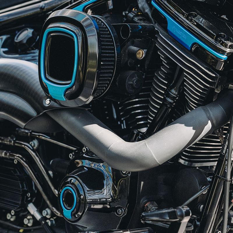 Luftfilter Fangster 040121 svart blå XL Sportster 04-22