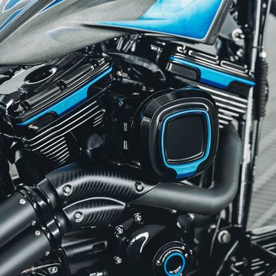 Luftfilter Fangster 040117 svart blå Softail 18-24