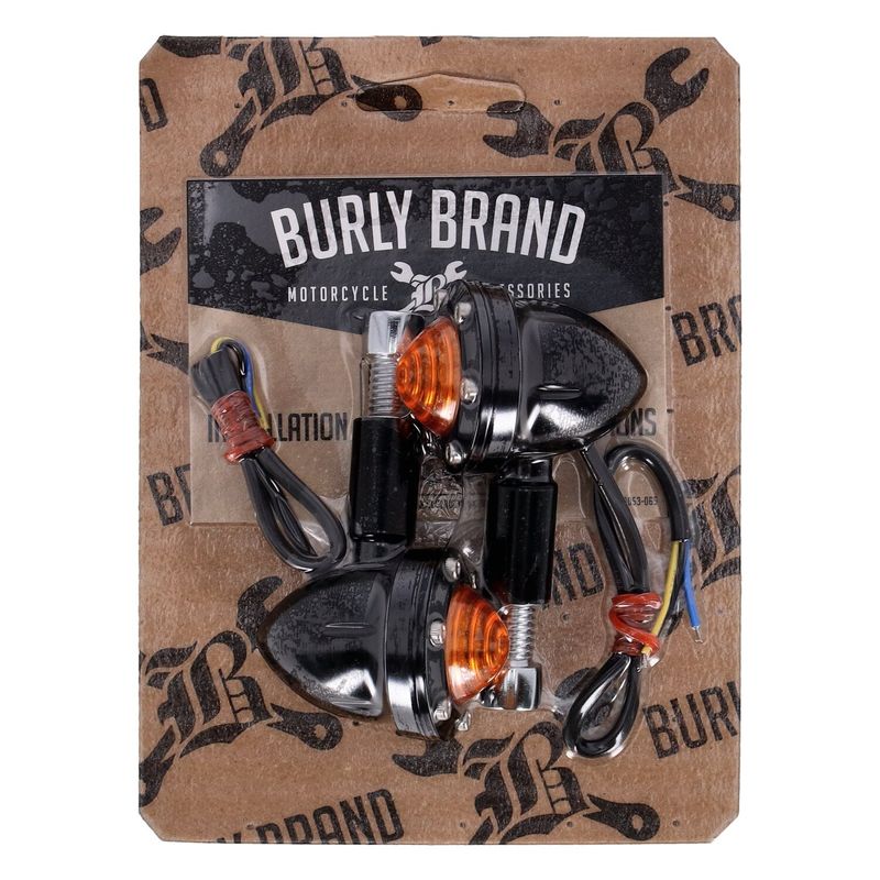 Blinkers fram Burly Reaper LED svart universal