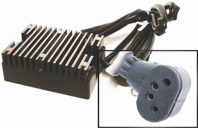 Likriktare spänningsregulator Transpo svart Big Twin 70-75