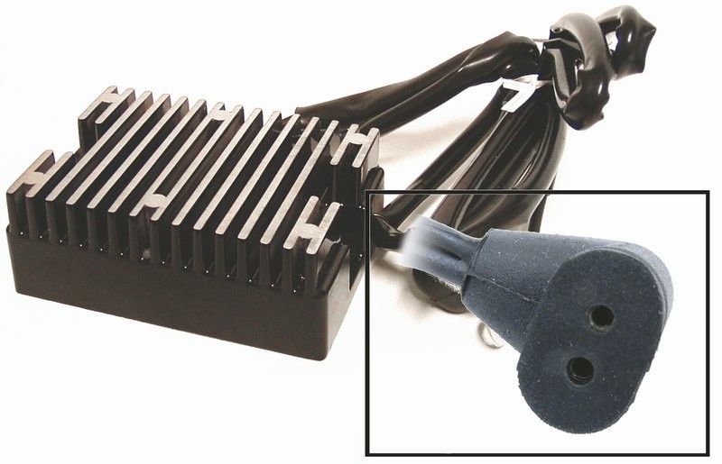 Likriktare spänningsregulator Transpo svart Big Twin 76-80