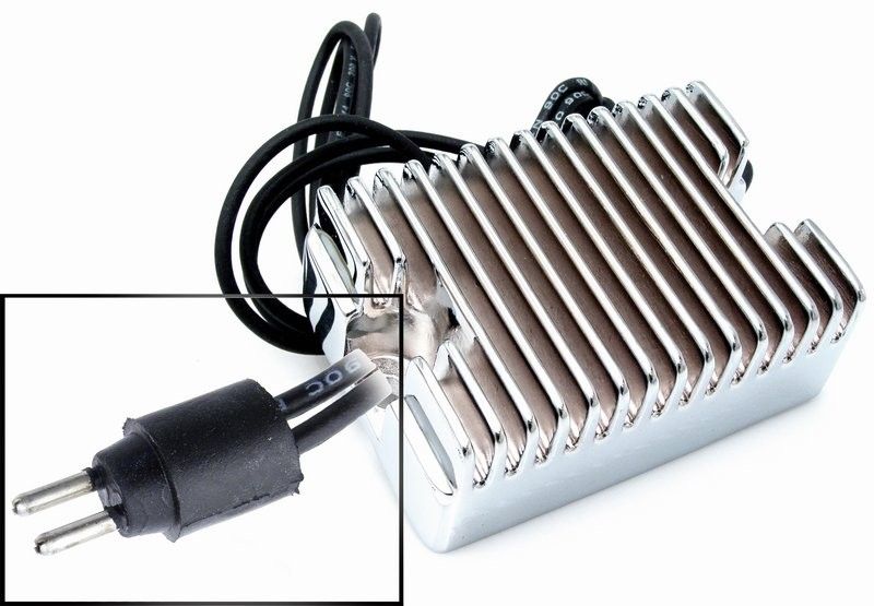 Likriktare spänningsregulator Transpo svart XL Sportster 92-93