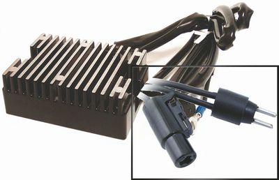 Likriktare spänningsregulator Transpo svart XL Sportster 94-03