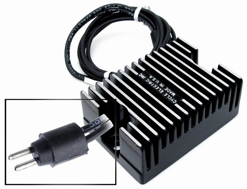 Likriktare spänningsregulator Cycle Electric svart L84-90 XL Sportster