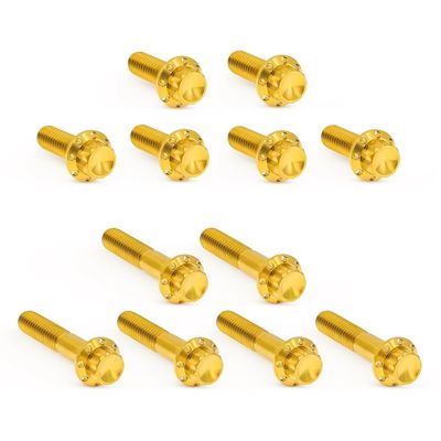 Bultsats Arlen Ness 12 Twin Cam 99-17 titan/guld