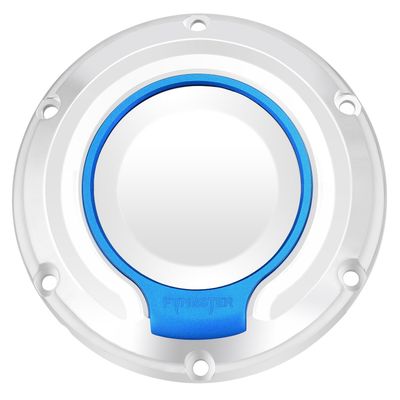 Derbylock Fangster krom blå XL Sportster 04-22
