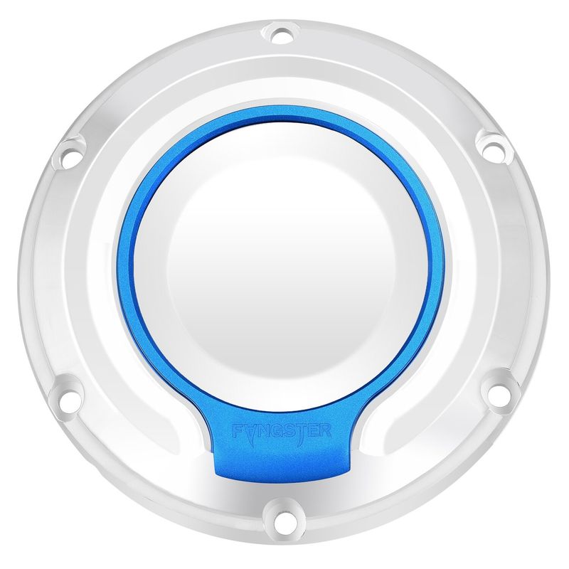 Derbylock Fangster krom blå XL Sportster 04-22