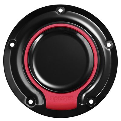 Derbylock Fangster svart röd Softail 19-26
